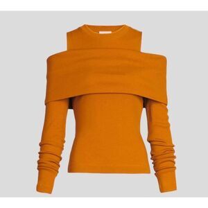 Tanya Taylor Sanna Cold Shoulder Top Size M